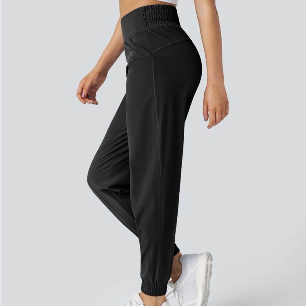 Black High-Waist Jogger Pants for Women
